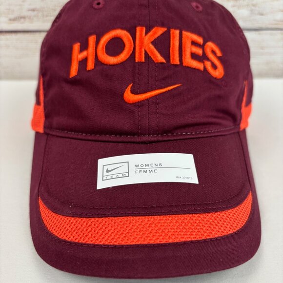 Nike Hokies Virginia Tech Hat Women's Maroon Embroidered Logo - Picture 1 of 7